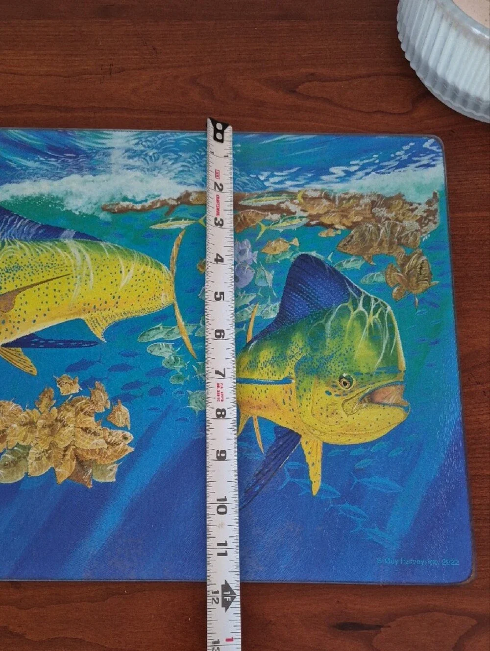 Guy Harvey Blue & Yellow Mahi Mahi‎ Cutting Board